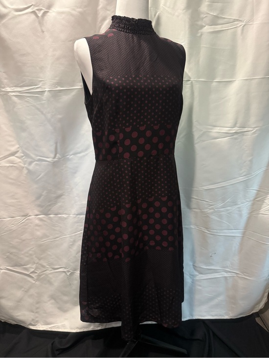 Who What Wear Dresses & Skirts - Who What Wear Black Midi Dress with Burgundy Dot Print